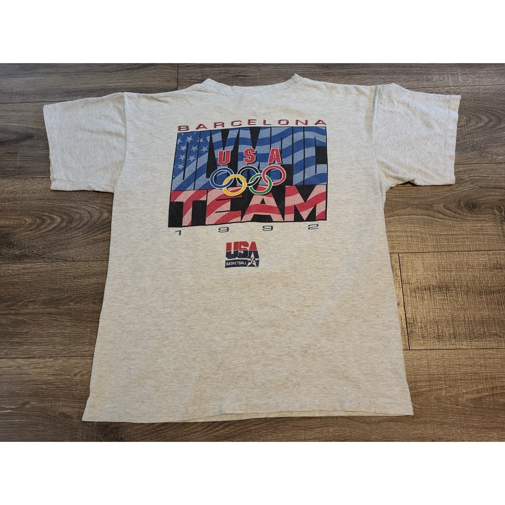 1992 USA Olympic Basketball Dream Team Caricature T-Shirt XL Barcelona M. Jordan - Picture 3 of 16